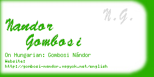nandor gombosi business card