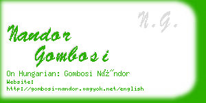 nandor gombosi business card